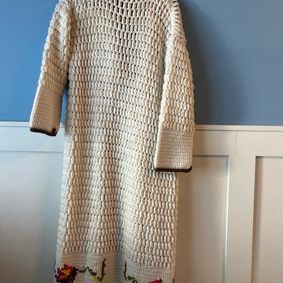 FP One floor length hand knit cream cardigan NWT - Picture 8 of 8